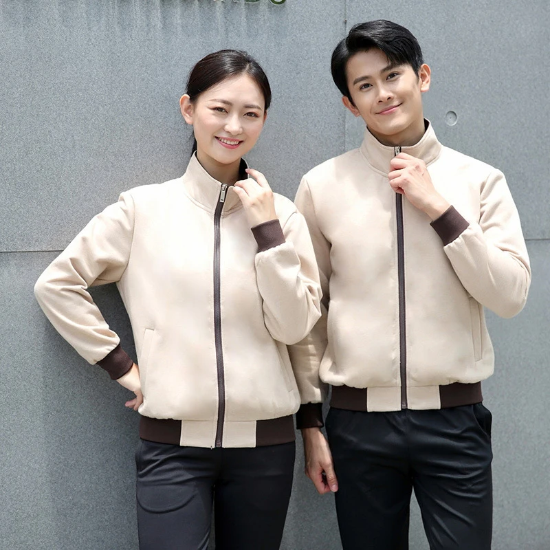 

Hotel cleaning staff long-sleeve cleaning and dishwashing uniform, large size long-sleeve suit for housekeeping stafflogo