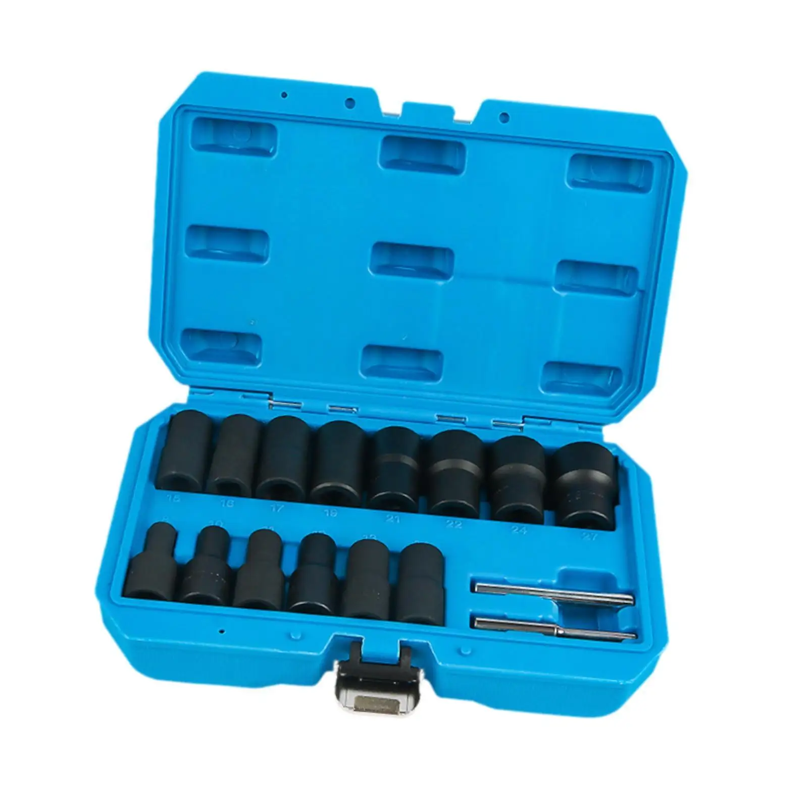 16Pcs Damaged Bolt Extractor Set Car with Storage Box Auto Remover 1/2 Drive