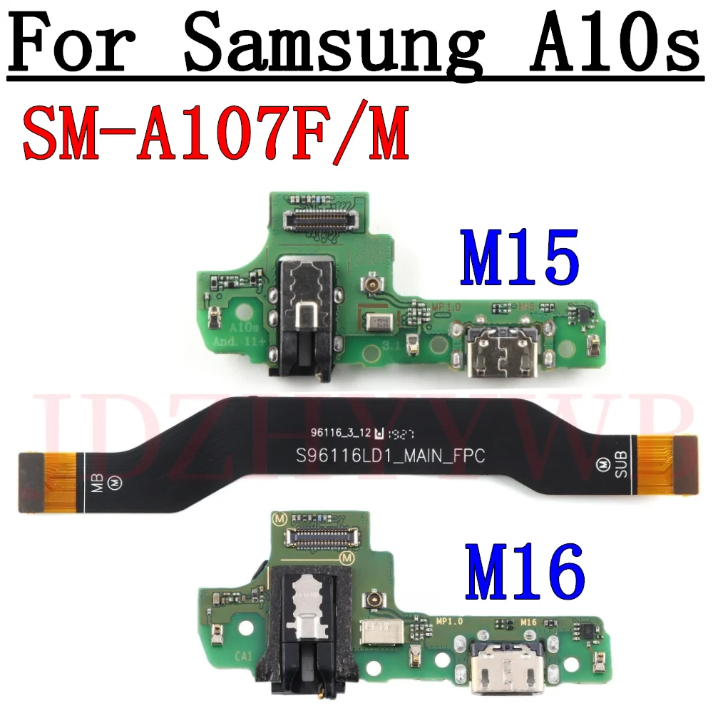 USB Charge Port Jack Dock Connector Charging Board For Samsung Galaxy A10s A107F A107M M15 M16 Motherboard Main Flex Cable