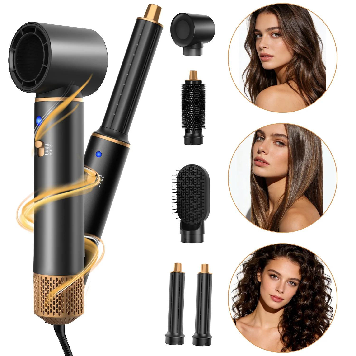 set-professionale-6-in-1-per-asciugatura-e-styling-dei-capelli-asciugacapelli-piastra-e-ferro-arricciacapelli-per-uso-domestico