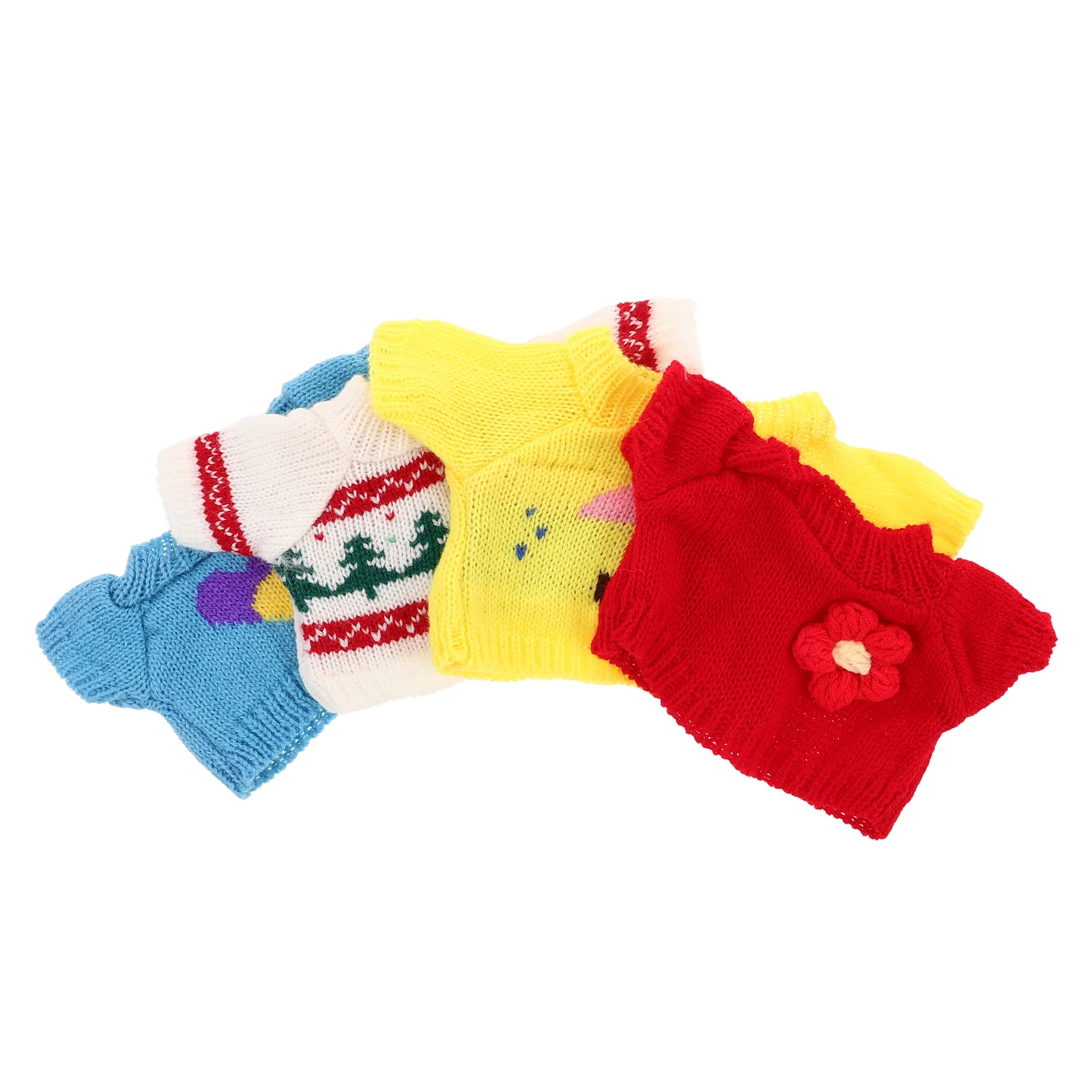 

4 Pcs Stuffed Animal Costume Girls Dresses DIY Crochet Outfit Clothing