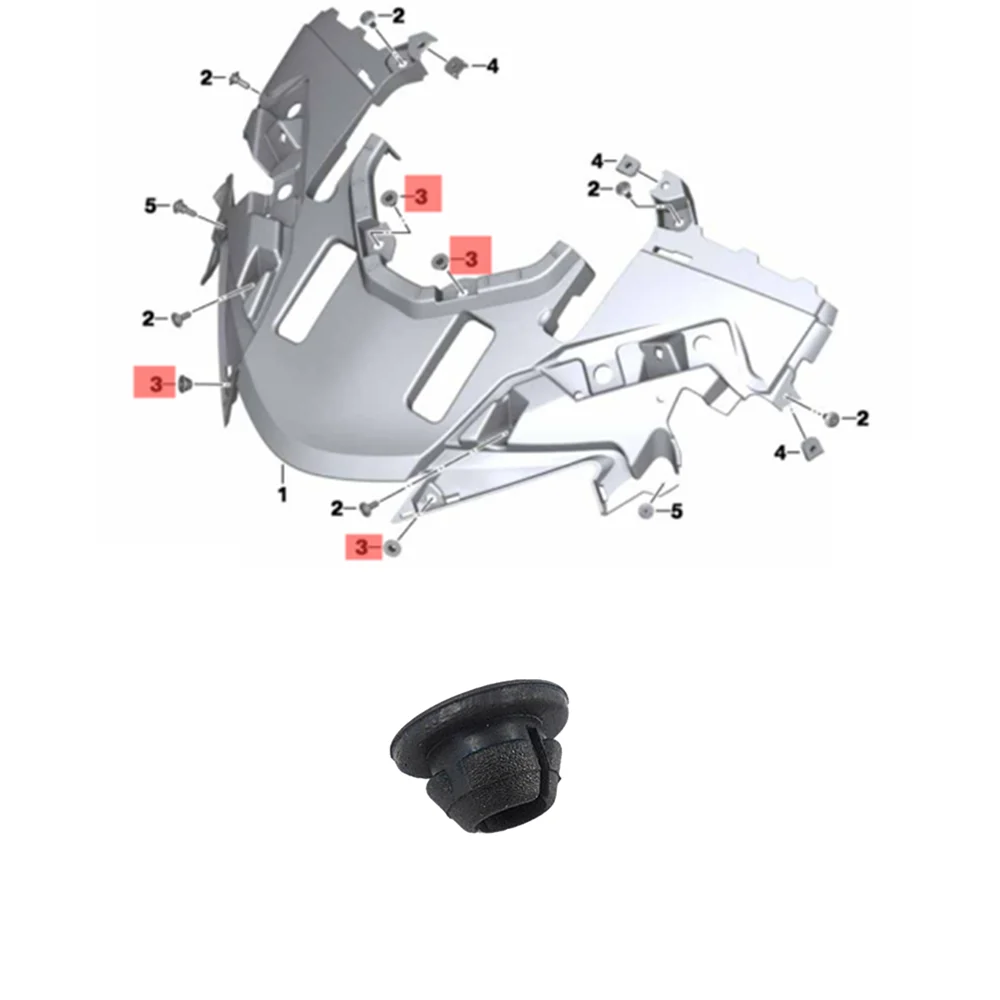 

Fender rubber sleeve Buffer rubber sleeve Battery panel buffer pad For BMW F800R R1200GS R1250GS ADV S1000XR OME 46638532168