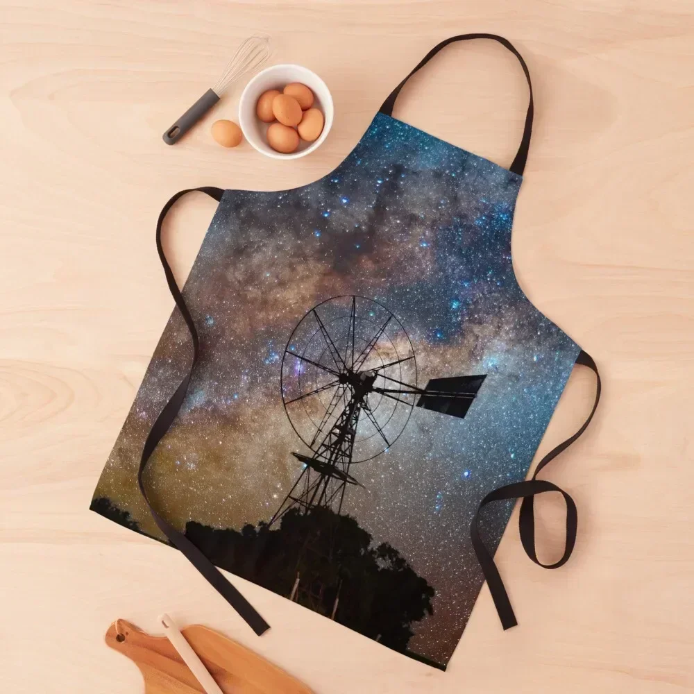 

Ancient Skies Apron Waterproof Kitchen For Women for women with pocket Kitchen Man japanese style Apron