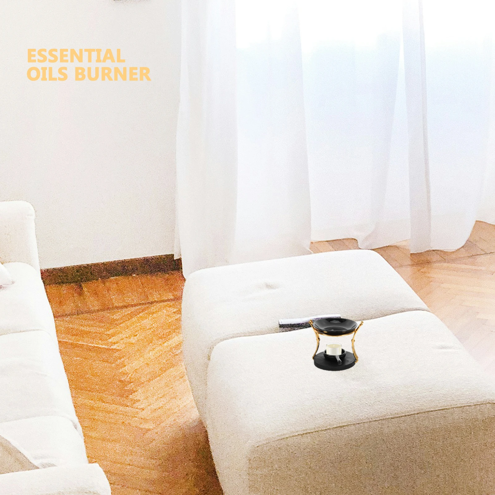 

Ceramic Tealight Holder Incense Burner Essential Oil Stand Aromatherapy Furnace Home Decor Stable Compact Size