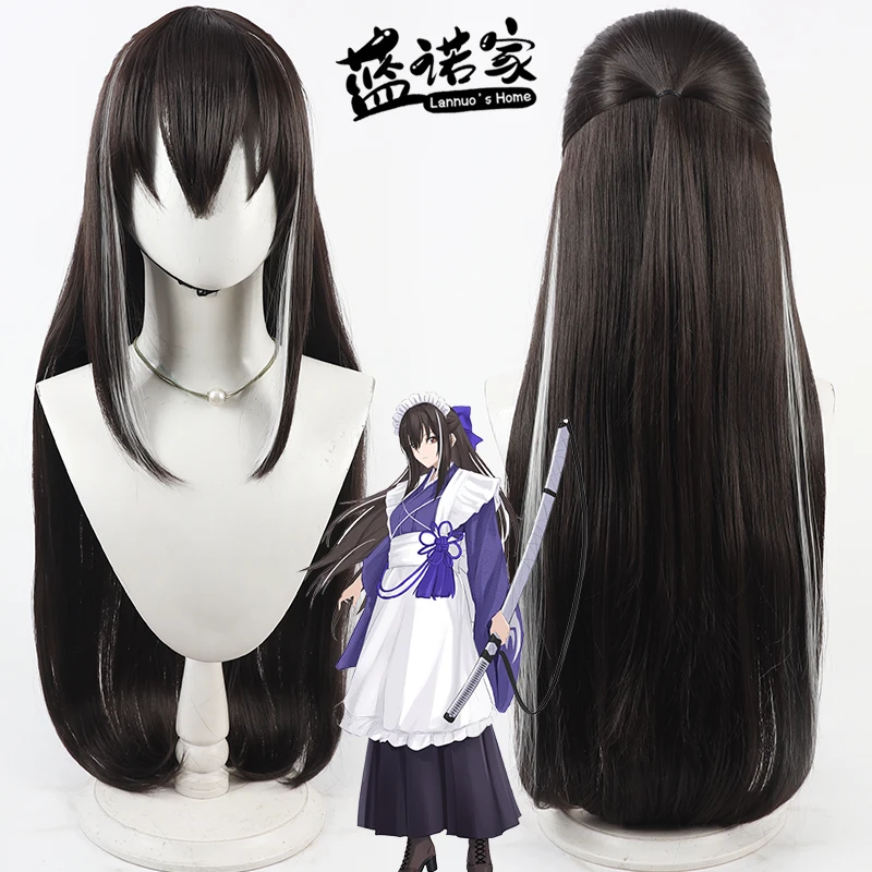 

Anime FGO Kawakami Gensai Cosplay Wig Halloween Carnival Party Props Synthetic Hair Heat Resistant Fiber + Wig Cap