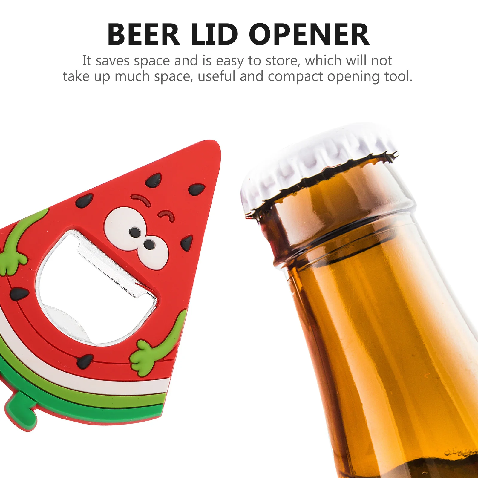 

2Pcs Magnetic Silicone Bottle Opener Fridge Magnet Fruit Shape Creative Kitchen Beer Lid Opener Lightweight Useful for Home