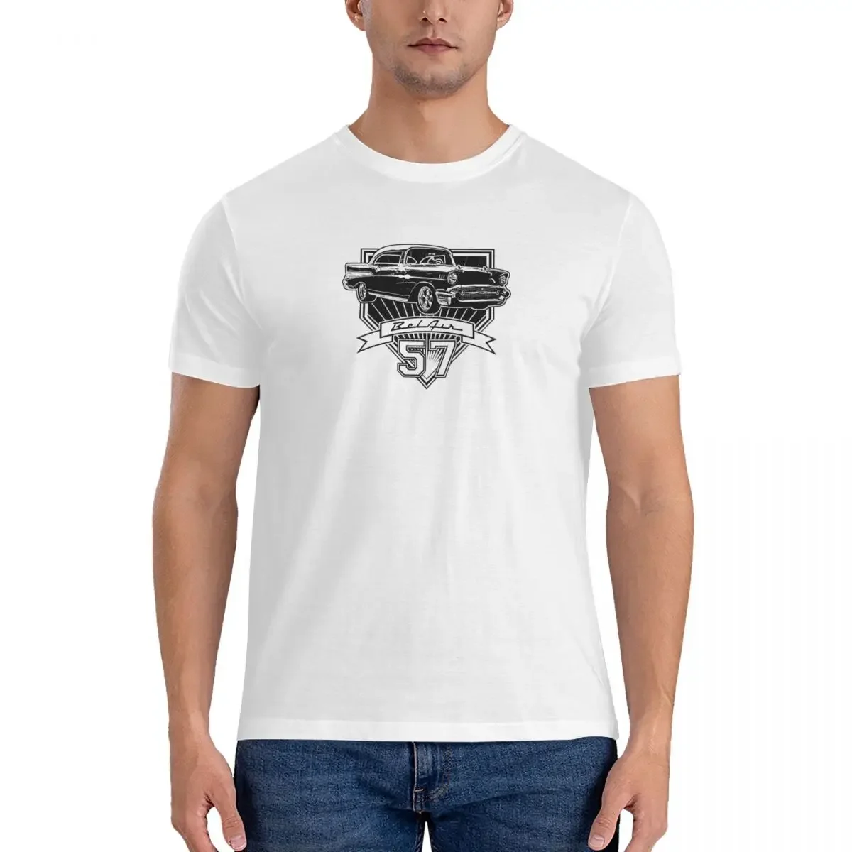 100% Cotton 57 Chevy Belair T-shirt Unisex Fashion Oversized T Shirt Men O-Neck Summer Shirts Tops S-6XL