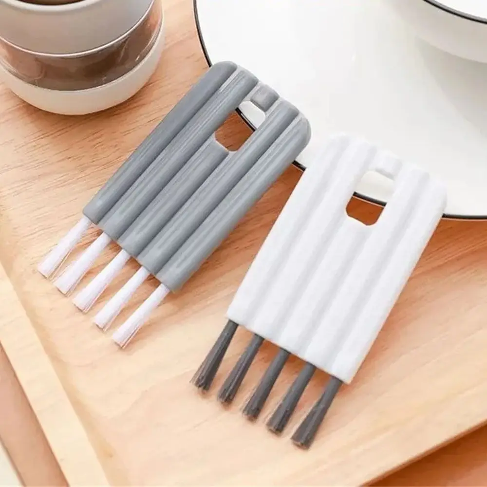 Durable Plastic Cup Lid Brush Multifunctional Household Cleaning Brush Soft Bristles Kitchen Tools Keyboard Gap Brush