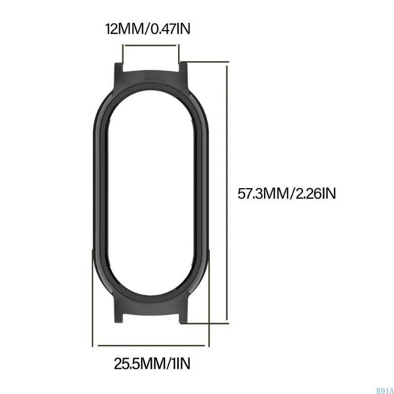 R91A Carabal a prueba rasguño a prueba polvo con interfaz correa 12 mm para banda 9 cubierta banda