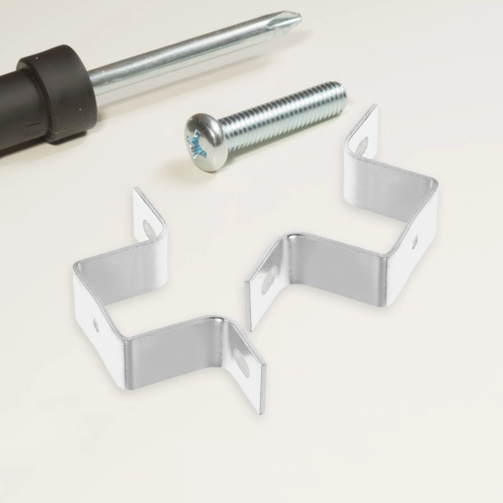 

4 pcs Flat Bracket Rail Bracket Stainless Steel U Shaped Mounting Hardware For Bed Support Rail Rack Strap Post Ties Brackets