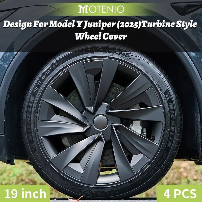 

4PCS Колпак на колесо 19 дюймов для Model Y Juniper 2025 Турбина Автомобильный Перформанс-колпак Дизайн для Tesla