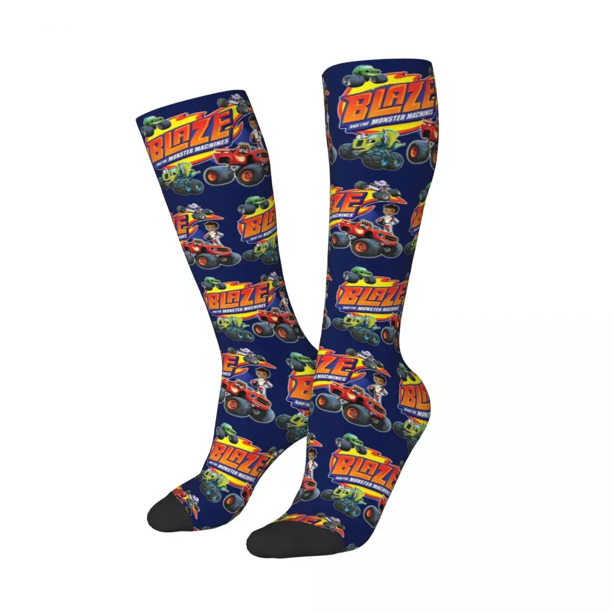 Blaze And The Monster Machines Crew Socks Harajuku Stockings All Season Long Socks Accessories for Man's Woman's Christmas Gifts