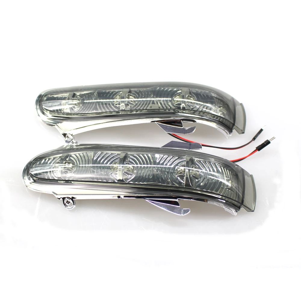 

For Mercedes Benz W220 S430 W215 W215 CL-Class 99-03 6 LED Mirror Turn Signal Light Gray Shell Left + Right