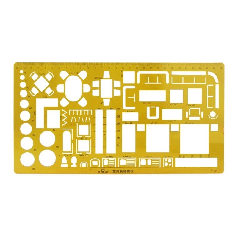 Pochoir de dessin géométrique, outil de mesure, règle en plastique pour l\'architecture, bureau, étude, conception et construction