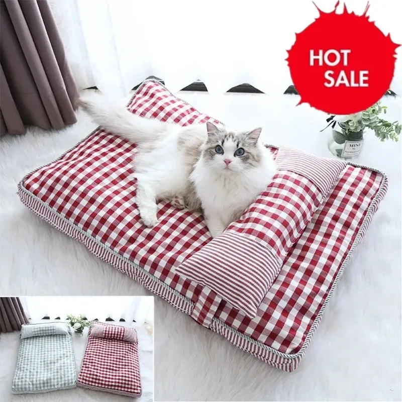 

Beds for Dog Cat Pet Sleep Sofa Big Dog Mat Cotton Bed Cushion Thicken Dog Sofa Removable Washable Warm Kennel Pet Supplies