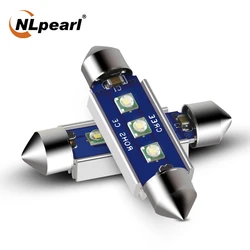 NLpearl 2x Signal Lamp C5W Led Canbus C10W Bulb Festoon Cree Led 31mm 36mm 39mm 41mm Car Interior Light License Plate Lamp 12V