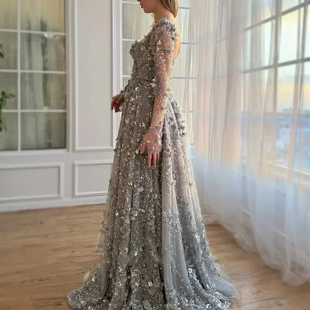 Customized Elegant A Line Party Dresses Sexy Floor-Length Evening Gown Exquisite High Quality Occasion Formal Dress for Women image 5