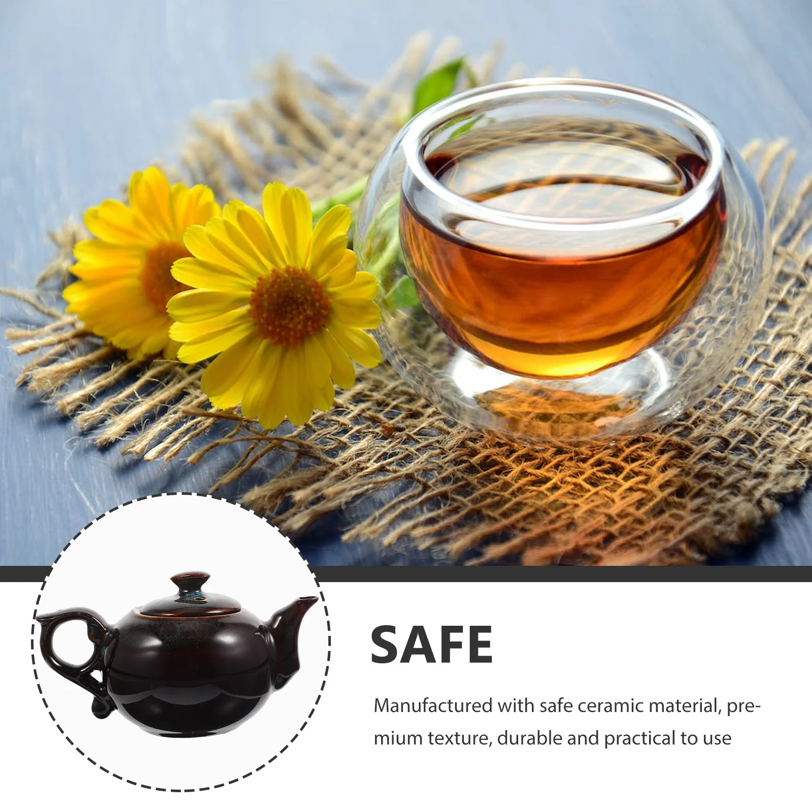 

Delicate Ceramic Tea Kettle Side Handle Design Smooth Surface Brewing Pot for Chinese Traditional Tea Loose Leaf Infusion Tool