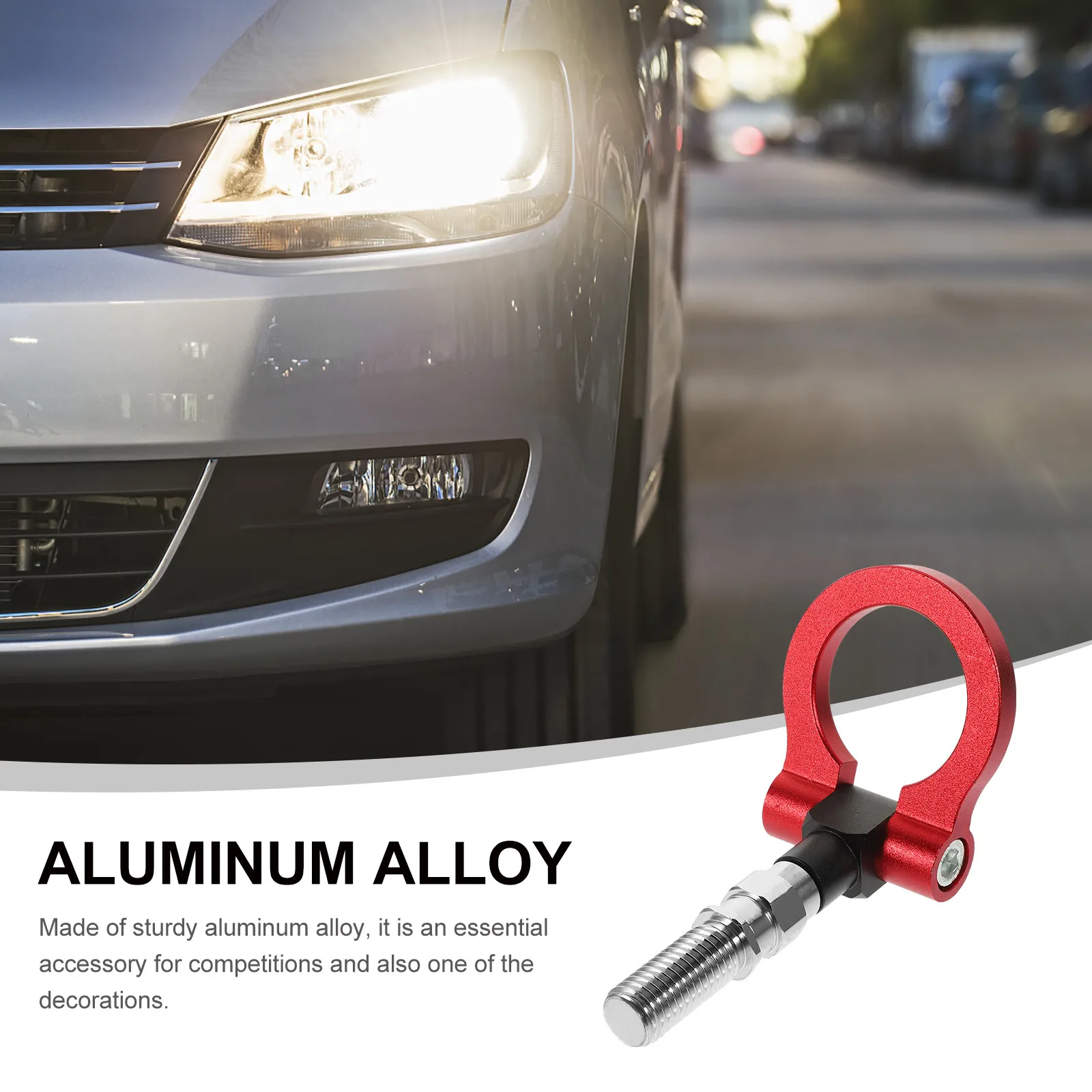 

Модифицированный буксировочный крюк для переднего бампера F56 R61, красное гоночное буксировочное кольцо, незаменимые аксессуары для буксировки