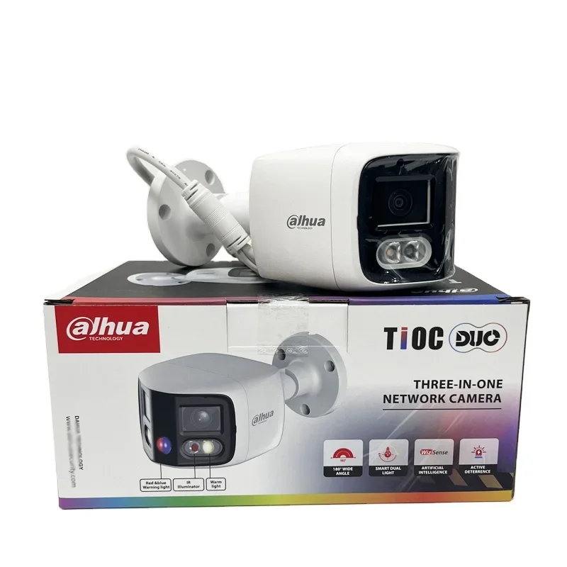 Dahua camera 2x4MP TiOC Duo Splicing Fixed focal Bullet WizSense Poe Ip Camera IPC-PFW3849S-A180-AS-PV Network Camera