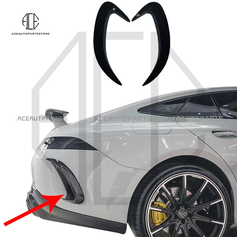 B Style For Benz X290 AMG GT63 GT63S Carbon Fiber Rear Diffuser Vent Covers