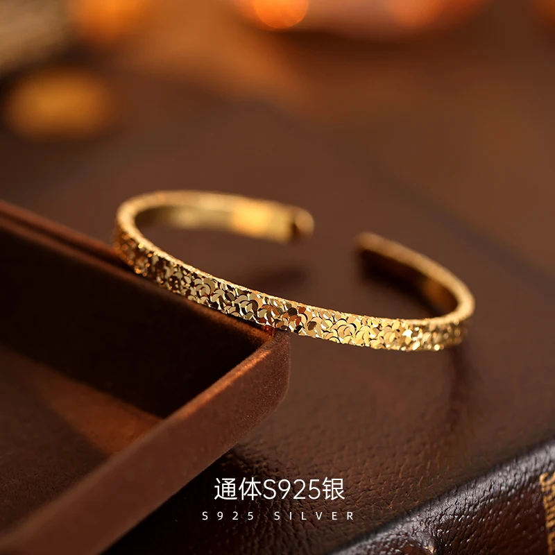 

Новый женский браслет из стерлингового серебра 925 пробы с измельченным льдом, легкая роскошь, универсальный, элитный стиль, крутой стиль Ins, подарок для лучшего друга