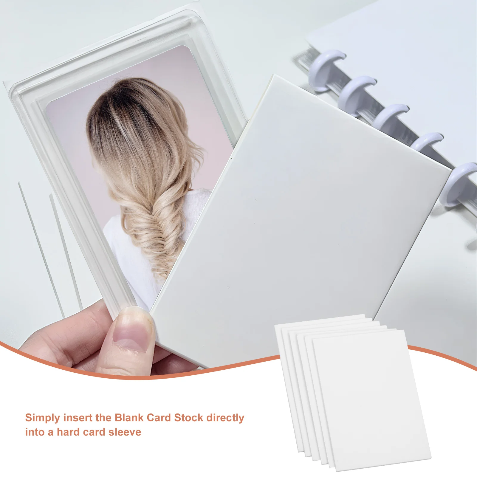 30Pcs Blank White Cardstock Covers for Game Cards Heavy Duty Card Stock Protection Sheets DIY Craft Index Cards Portable and