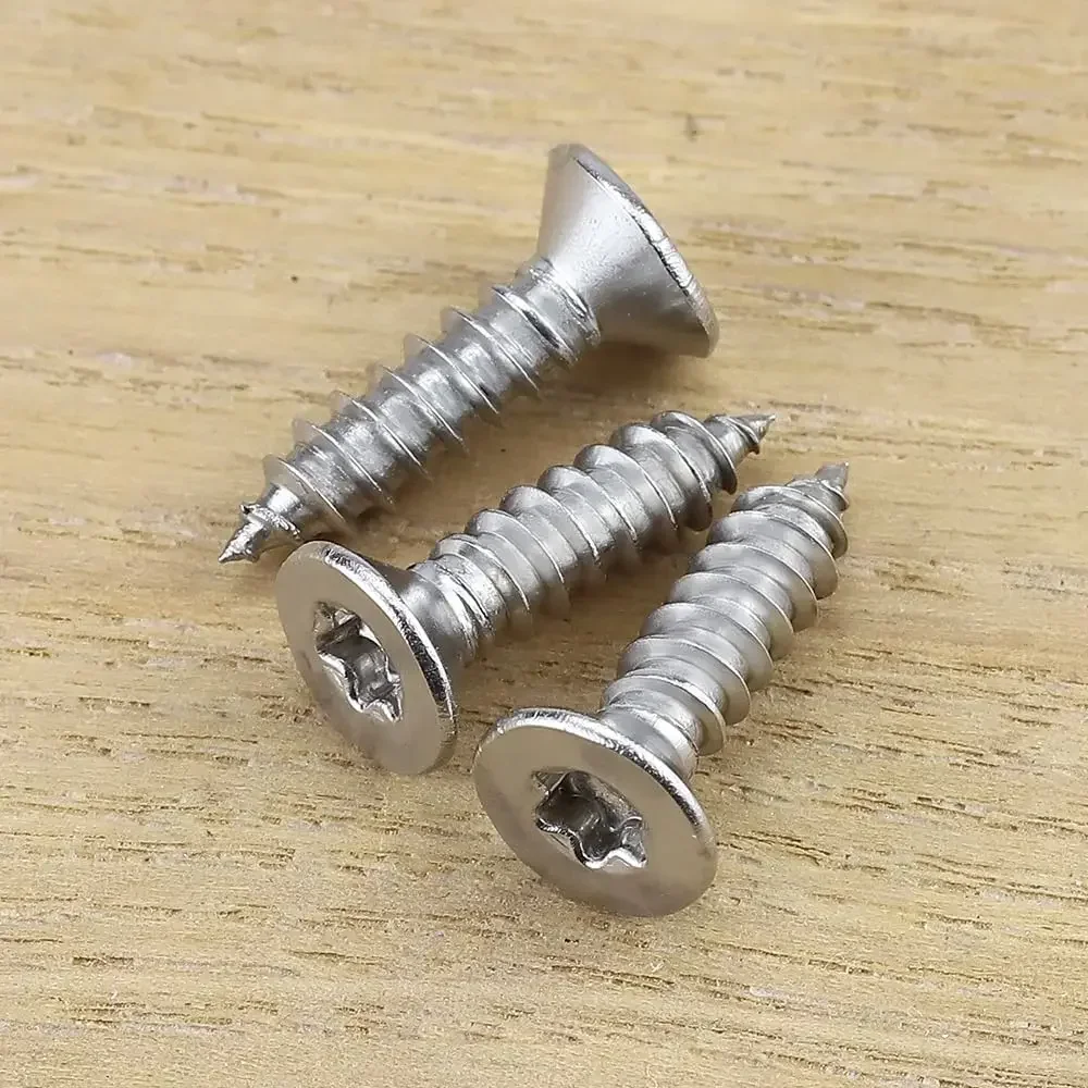 Torx Screws Stainless Steel Flat Countersunk Head DIY Security Self Tapping Wood Screw Hardware Fastener Metal Woodworking Bolts