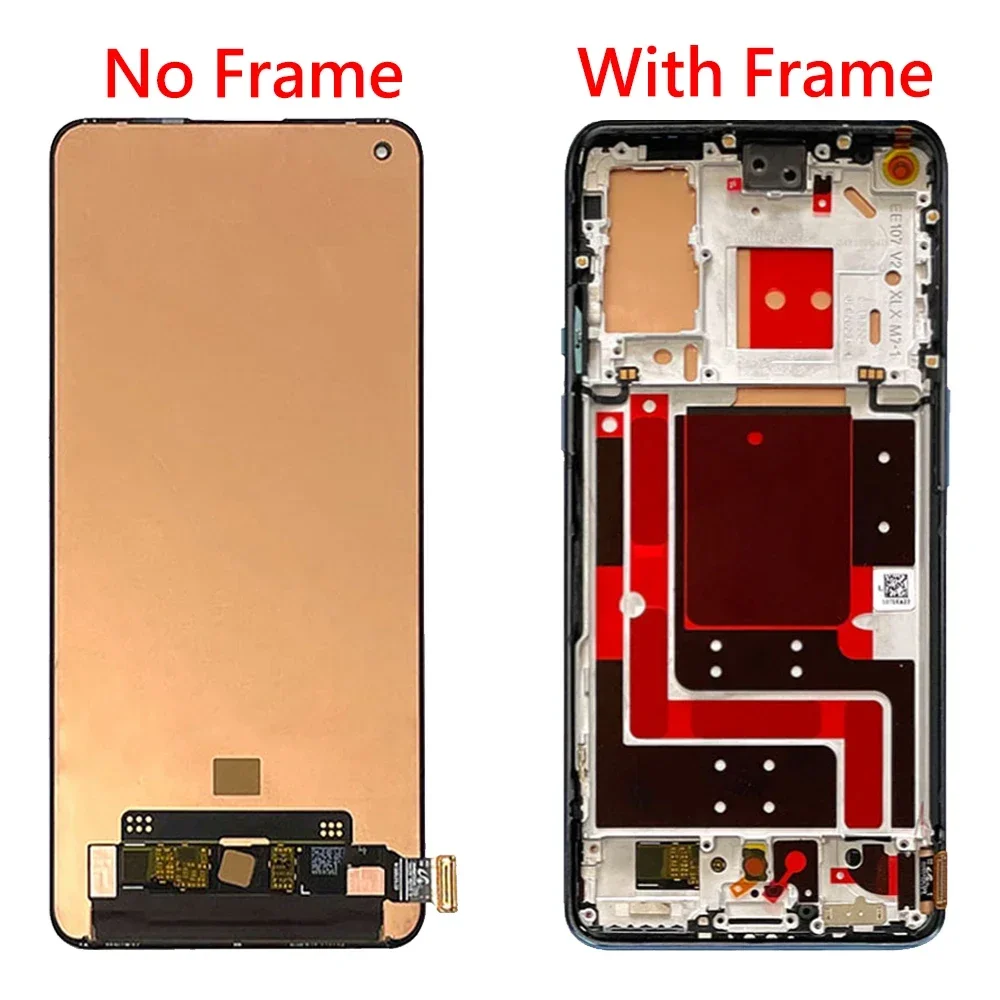 6.55'' AMOLED For OnePlus 9 LCD Display Touch Screen 1+9 LE2113 LE2111 LE2110 LE2117 LE2115 LCD Digitizer Assembly Replacement