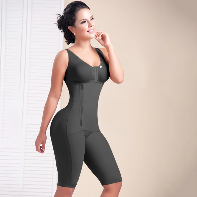 Корсет Women Tummy Control Fajas Front Closure Side Zipper Full Body Shaper Postpartum Bodysuit Waist Trainer Body Shape