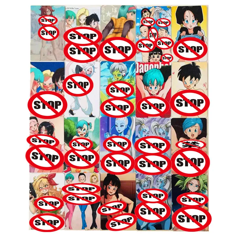 

20Pcs/set Anime Dragon Ball Z Homemade Card Android No. 18 Bulma Sexy Nude Card Super Saiyan ACG Toy Gift Game Collection Card