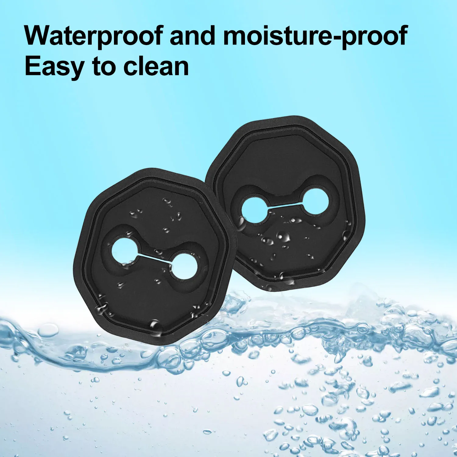 Fit For Ford Ranger T9 2023 2024 4pcs Silicone Car Doors Lock Buckle Cover Anti-rust Protective Sticker Shock Mat Car Accessorie