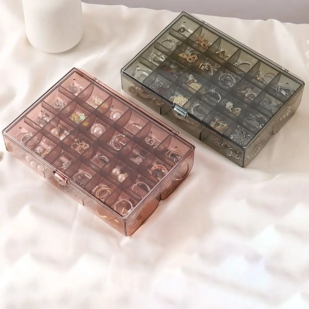 

Plastic Double Layered Jewelry Box Transparent Dustproof Detachable Jewelry Display Box Anti-oxidation Multifunction
