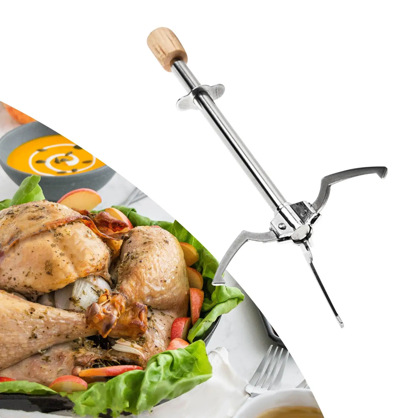 Food Clips Non Slip Grip BBQ Meat Clip Muffin Bread Clamp Triangle Grab