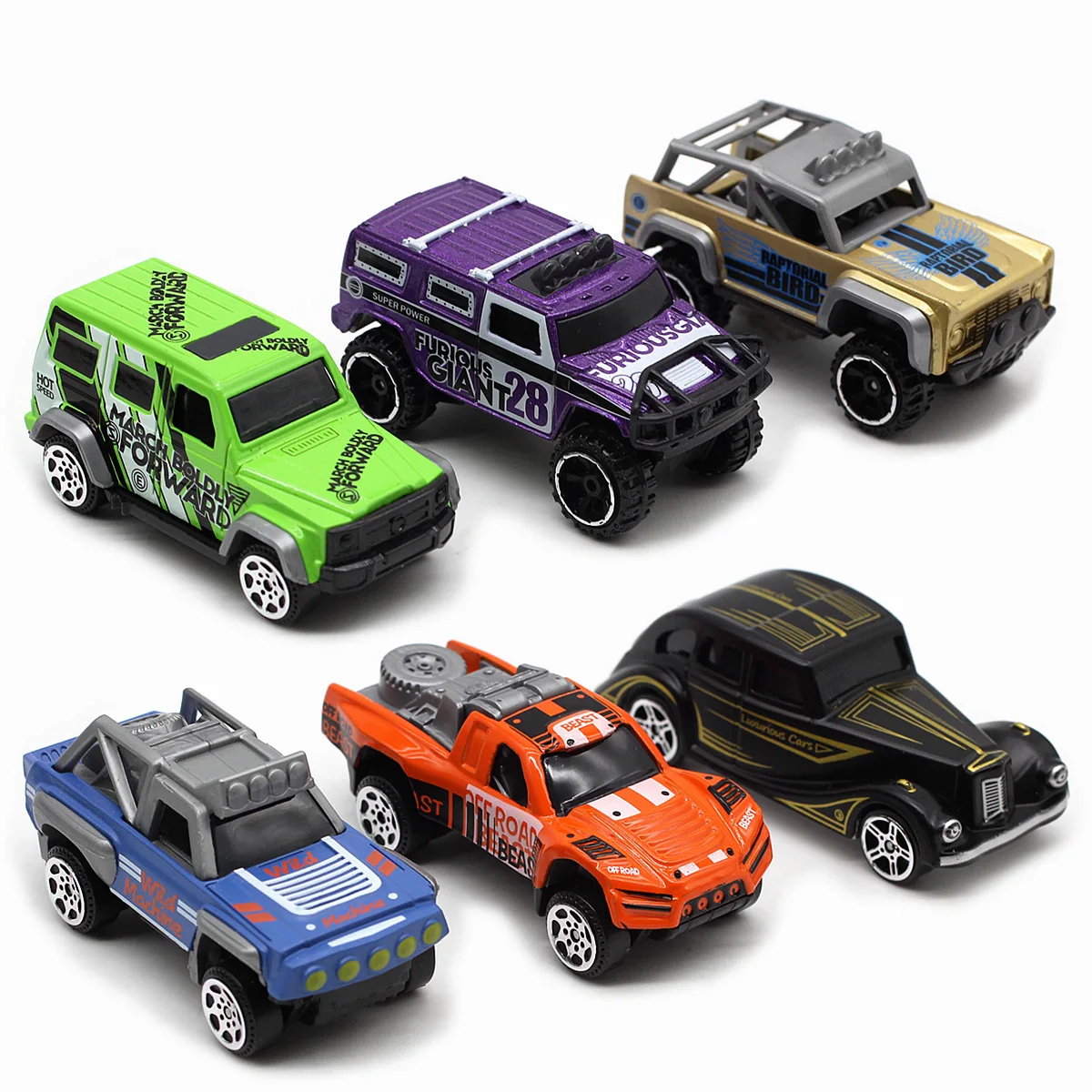 1:64 legering mini retro off-road automodel, simulatie pick-up auto speelgoed, raceauto speelgoed, groothandel