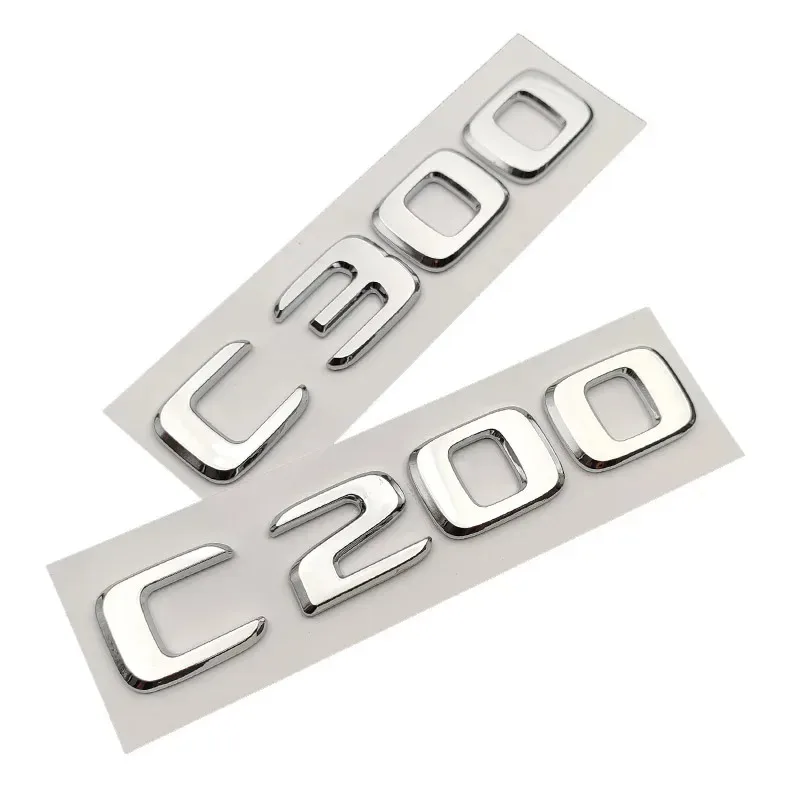 

3D ABS Chrome Car Trunk Letters Sticker For C Class C180 C200 C220 C300 C320 C350 C400 C43 AMG Logo Emblem Sticker Accessories