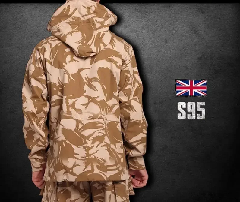British Desert Camouflage Winter Coat Men  Jacket M65 Outdoor Uniform