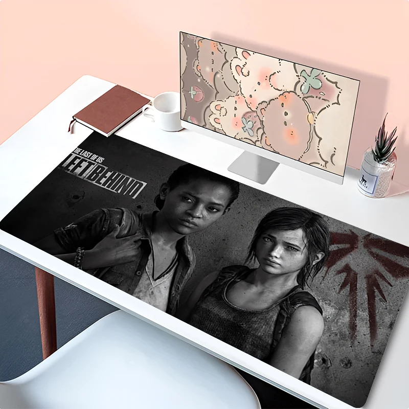 Mouse Pad Accessories Keyboard Pad Office Desk Mat Anime Mousepad Natural Rubber Anti Slip Gaming The Last Of Us 2 Extended Pad