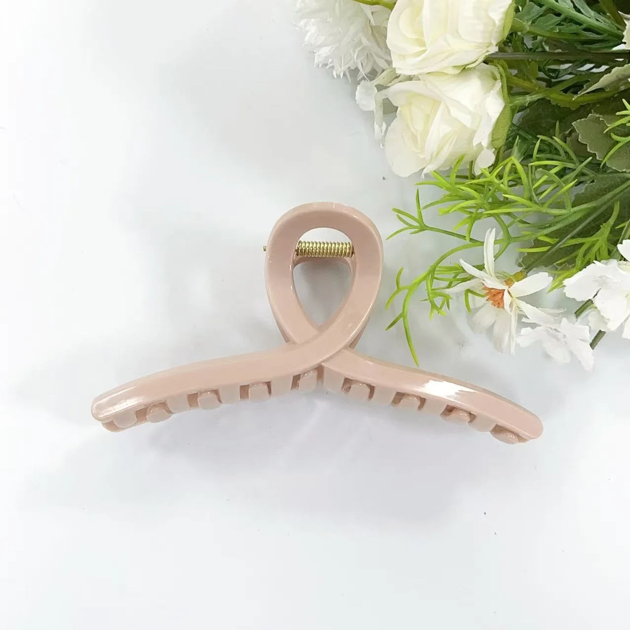 13 cm große, kreuzsichere, weiche Silikon-Haarklammern für Damen, hochelastisch, Haifischgriff, verformbar, Anti-Kollisions-Haar-Accessoires, K – Detail 7