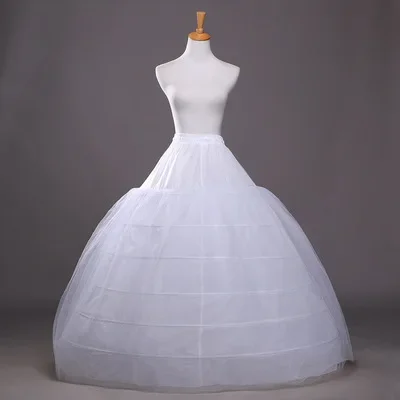 

Ball Gown Petticoats Elastic 6 Hoops One Tiers Dress Underskirt Crinoline Wedding Accessories