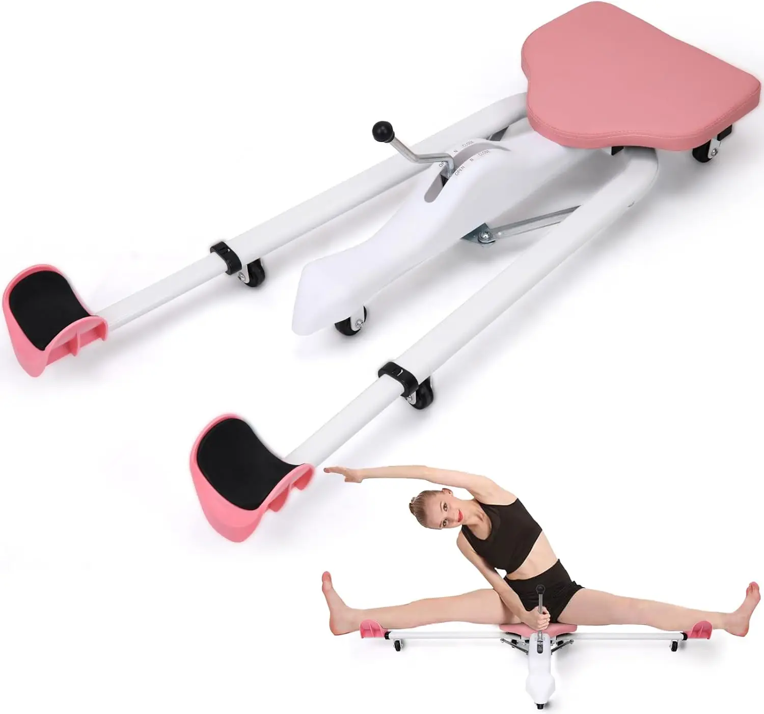 

Регулируемый тренажер для растяжки ног для балета, йоги, танцев с бесшумными колесами и грузоподъемностью до 150 кг