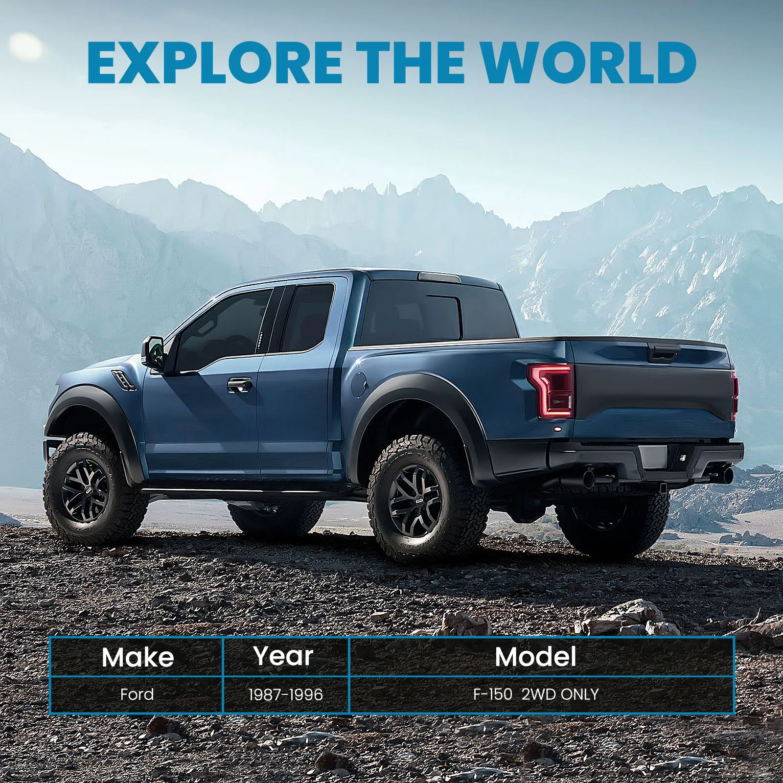 1 "-2" طقم خفض أغلال السقوط الخلفية لفورد F-100 F-150 2WD 73-96 قابل للتعديل
