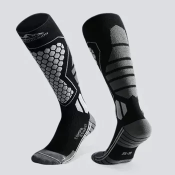New Thickened Ski Socks Anti-slip Thermal Compression Socks Moisture-wicking Breathable Knee High Socks for Cold Weather