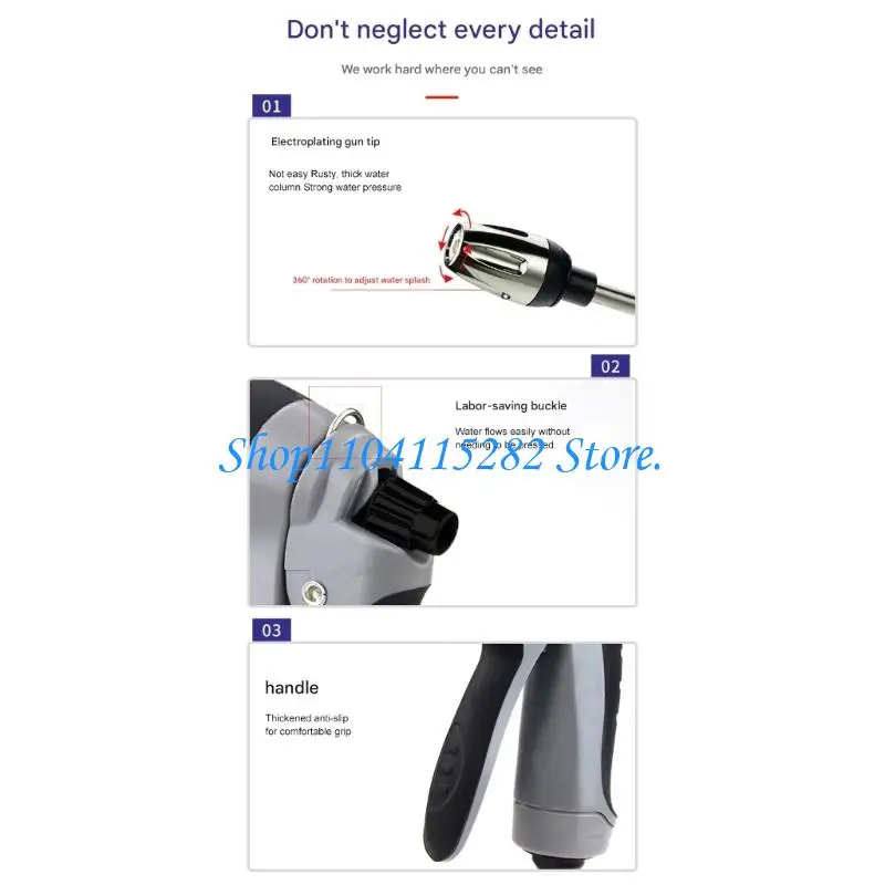  Professional Vehicle Wash Sprayer Car Wash Cleaning Water Sprayer Lances Replacement Guns with 4Pcs Connector