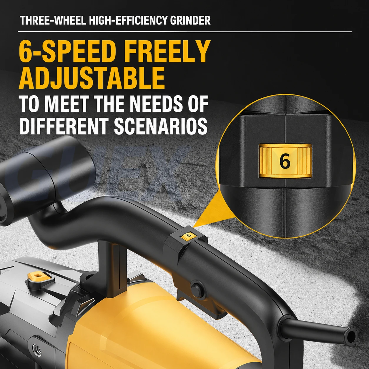 3-head Adjustable Speed Coarse Planer Brushless High-power Concrete Cement Floor Grinder Epoxy Floor Polisher Wall Putty Machine