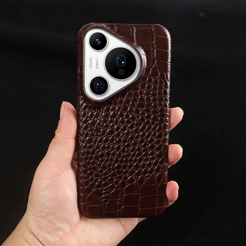 Genuine Leather Cover Phone Case For Huawei Pura 70 Ultra 70Pro p60Pro p30 Lite Mate50 Mate40 P50 Cowhide Fundal Back Shell capa