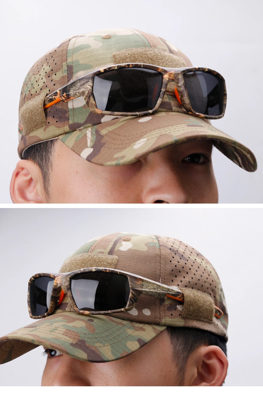 Unisex Camouflage Outdoor Baseball Cap Atmungsaktive Sonnenschutz Hut Für Jagd Wandern Laufen Angeln Camping – Detail 10