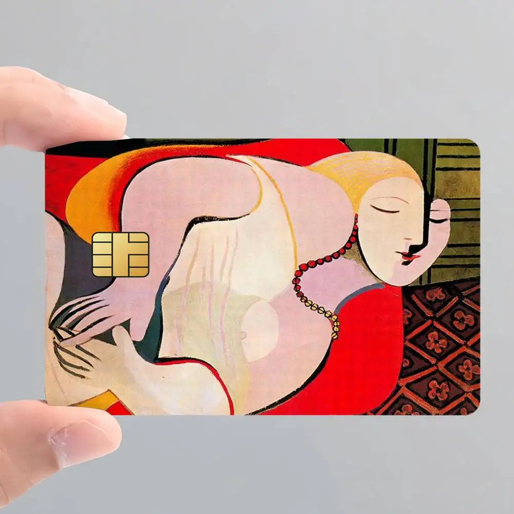 Pablo Ruiz Picasso Art Card Stickers for Bank Access Protective Waterproof Film Cover Sticker Surprise Gift