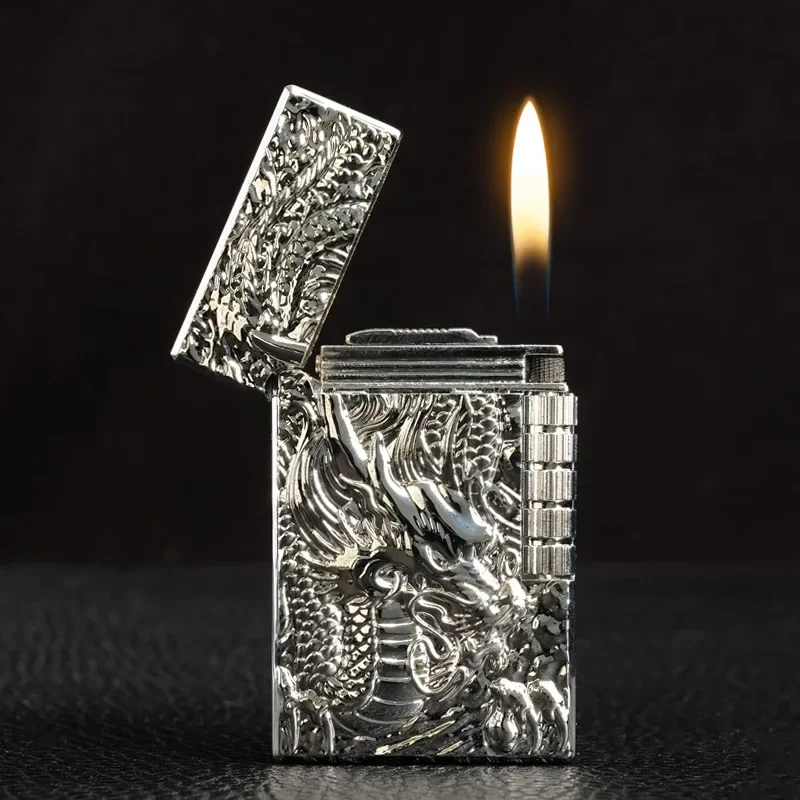 DK830 Creative Gold Plated Langsheng Grinding Wheel Inflatable Open Fire Lighter Gifts Perfect