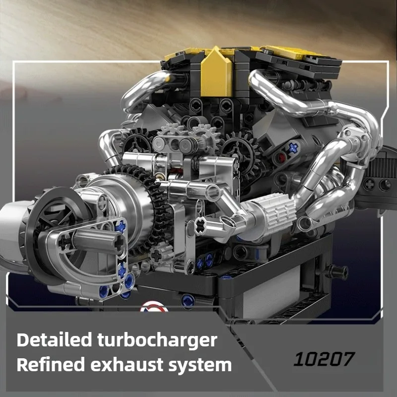 Engine Model Building Kit Puzzle Toy Children Engine Plastic Model Mechanical Assembly Building Blocks Adult Construction Toys